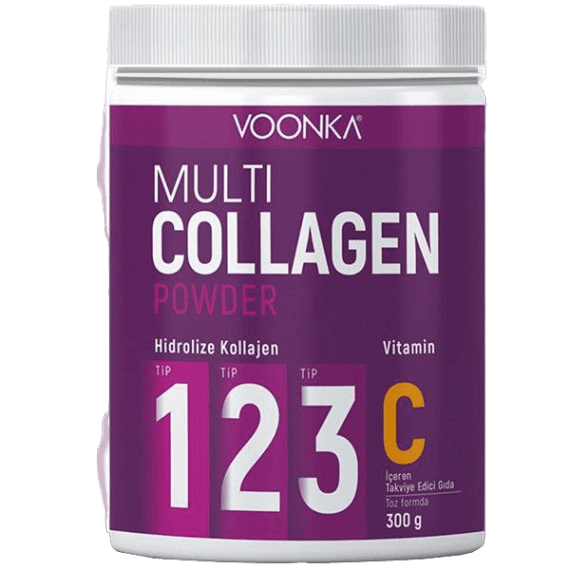 بودرة الكولاجين المتعددة 3 أنواع كولاجين مع فيتامين سي 300 غرام